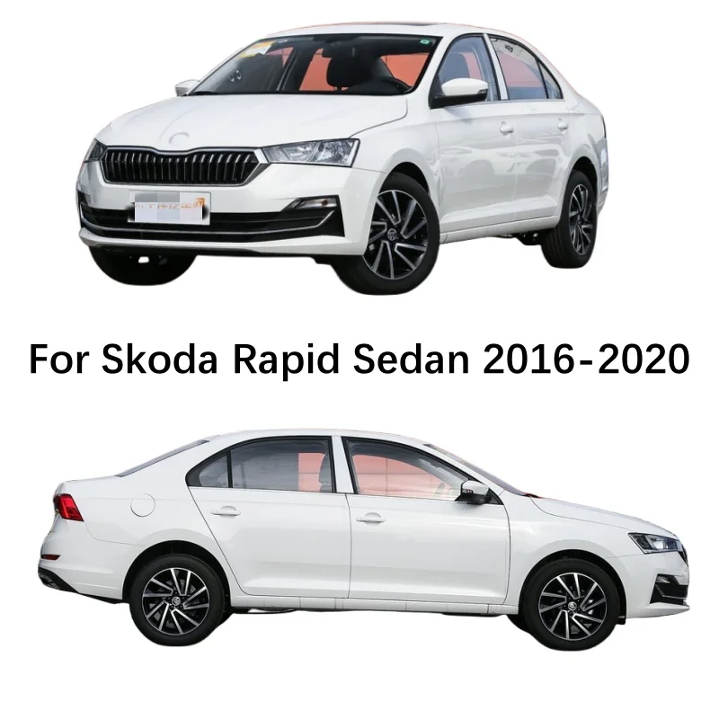 Car Accessories Window Visors Rain Sun Guard Vent Wind Deflector Weathershield Moulding Trim For Skoda Rapid Sedan