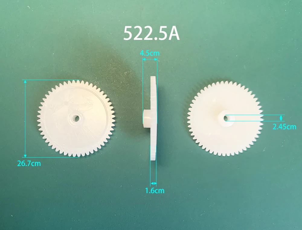 522.5A 0.5M 27mm Spur Gears Modulus 0.5 52 Tooth 2.5mm Hole Plastic Gear Toy Accessories 10pcs/lot