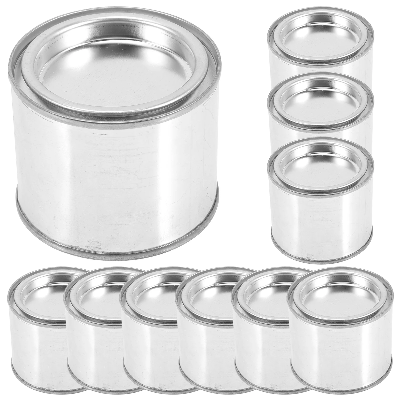 10 Pcs Paint Containers for Leftover Multipurpose Metal Can Empty Cans Oil Sealing with Lids Handheld Craft