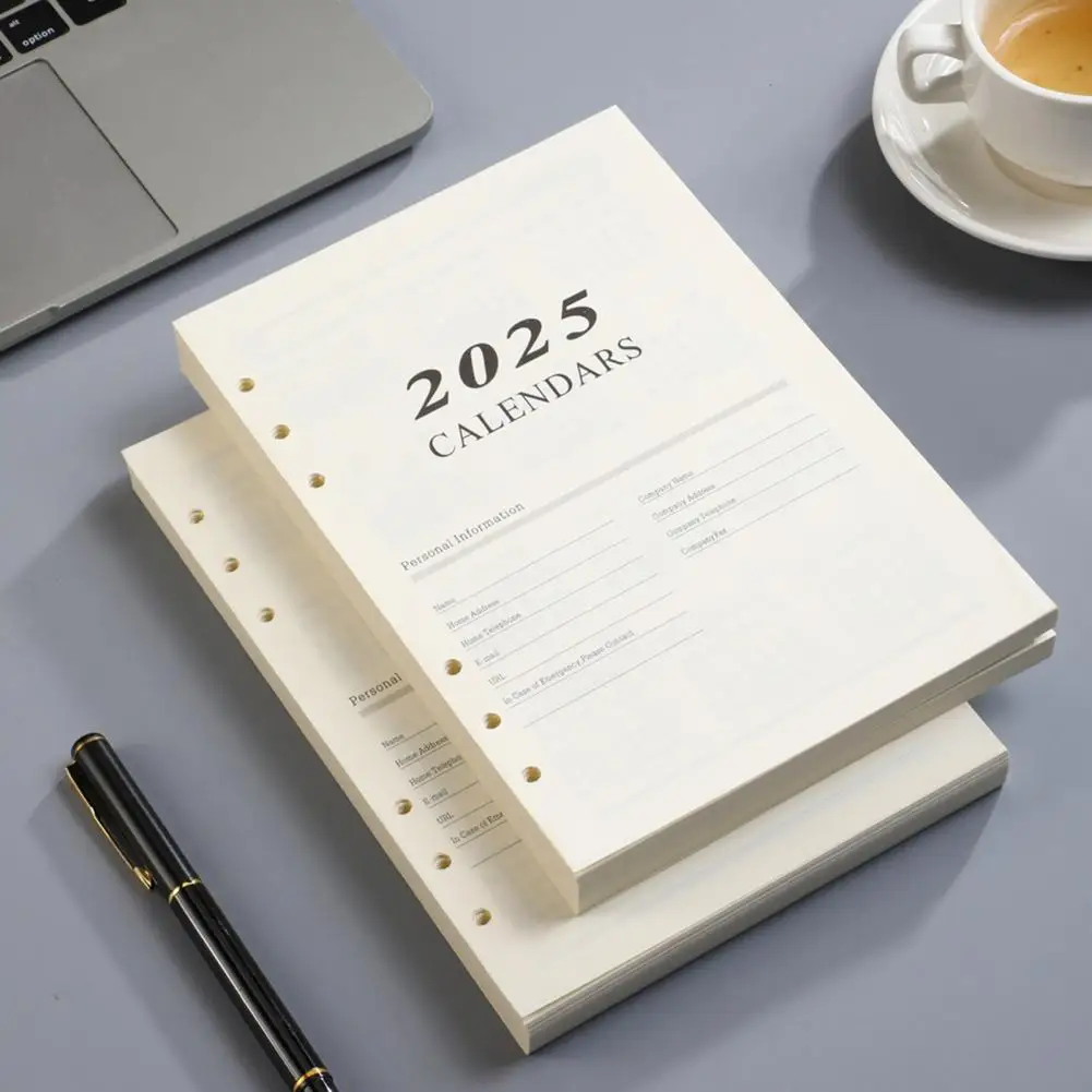 A5 Loose Leaf Notebook Refill Spiral Binder Inner Page Weekly Monthly To Do Line Inside Paper Planner Paper Refill Sheets