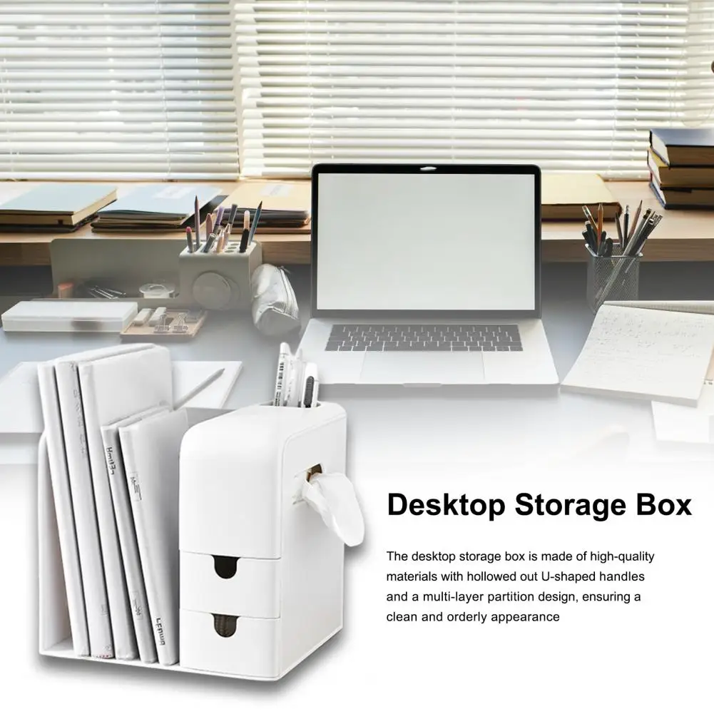 Durable Sundries Organizer Keep Tidy Detachable File Storage Box Desktop Book File Stationery Sundries Storage Box