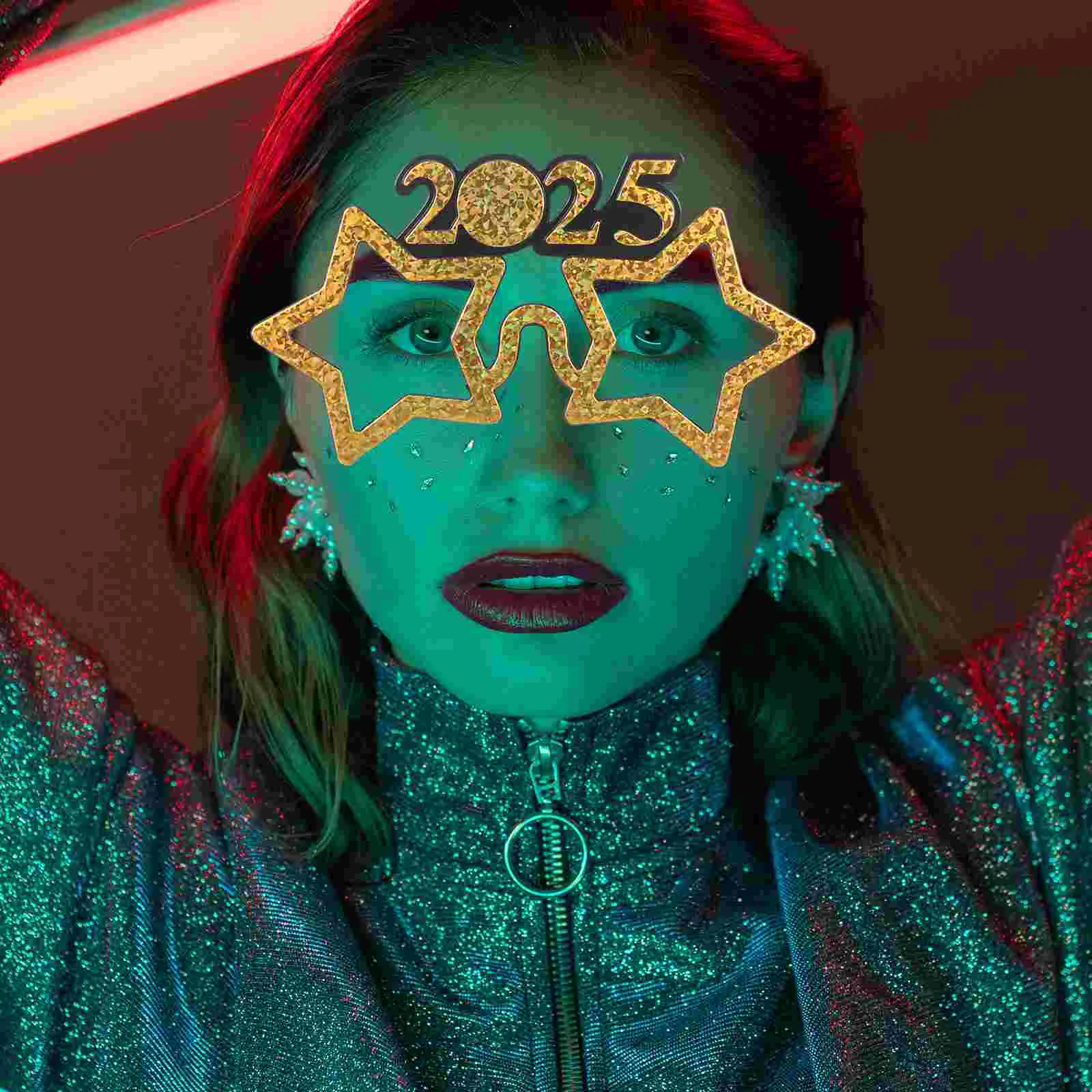 Years Eve Decorations Glasses Neon New Party Supplies Inflatable Number Happy