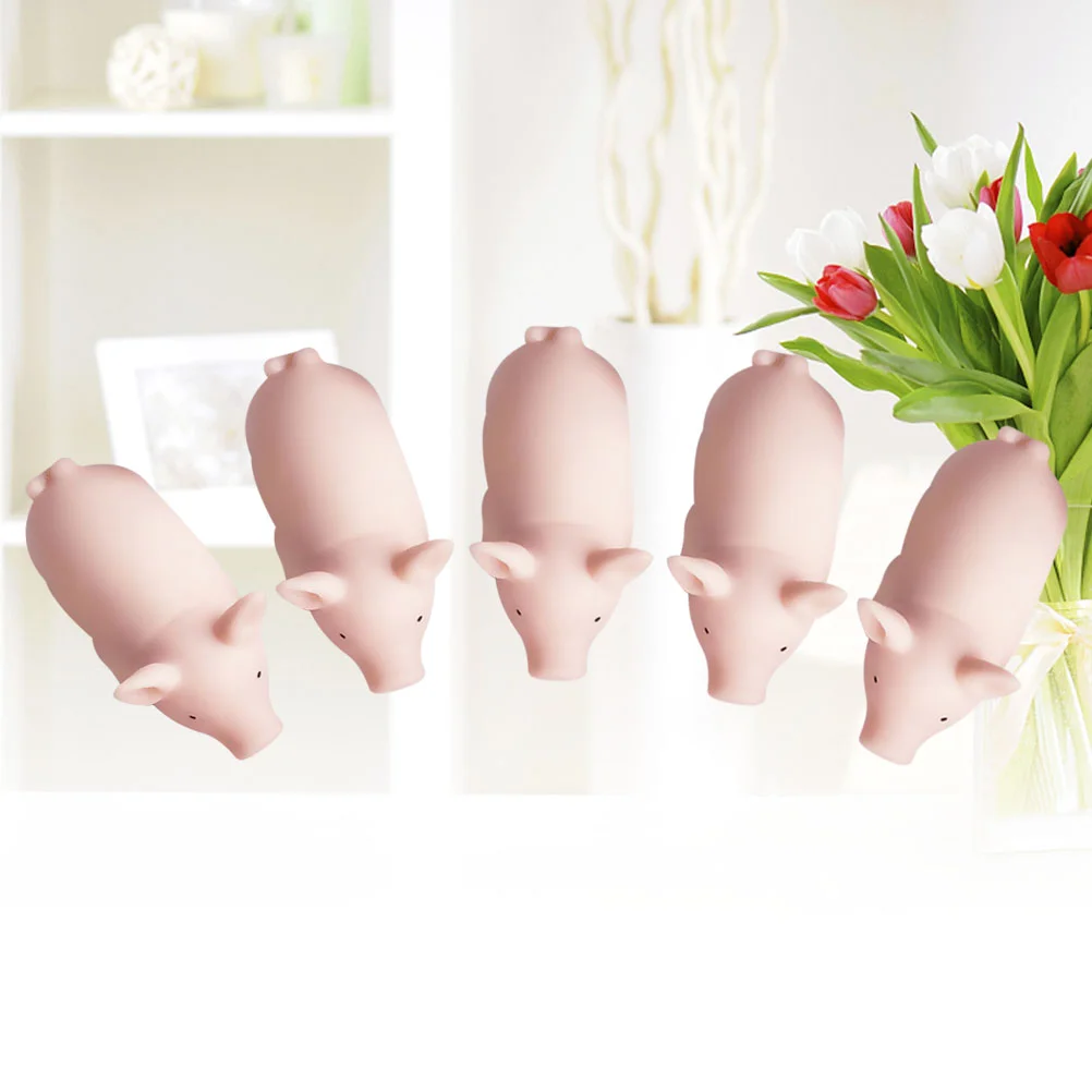 

5pcs Mini Cartoon Squeeze Pig Toy Lovely Scream Pig Vent Toys Stress Reliever Toys