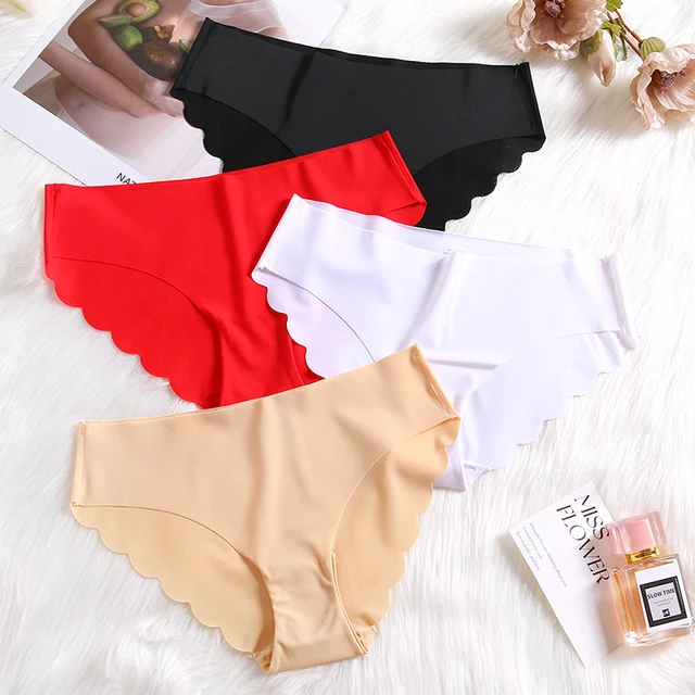 10Pieces Big Size Ruffles Panties Woman Lot of 10 Units Women's Underwear  Kit with 10 Lingerie Female Ice Silk Briefs Set 10pcs - AliExpress