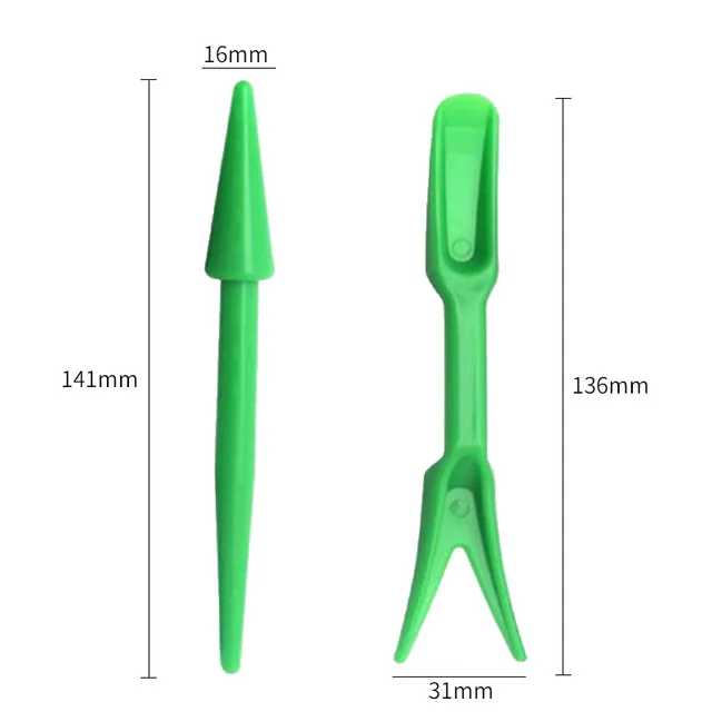 Új Zöld Lyukú Lyukasztó Állítható Gép Csemete Transzplanter Perforátor Vetőmag Húsos Növények Vágó Kerti Kellékek - Image 6