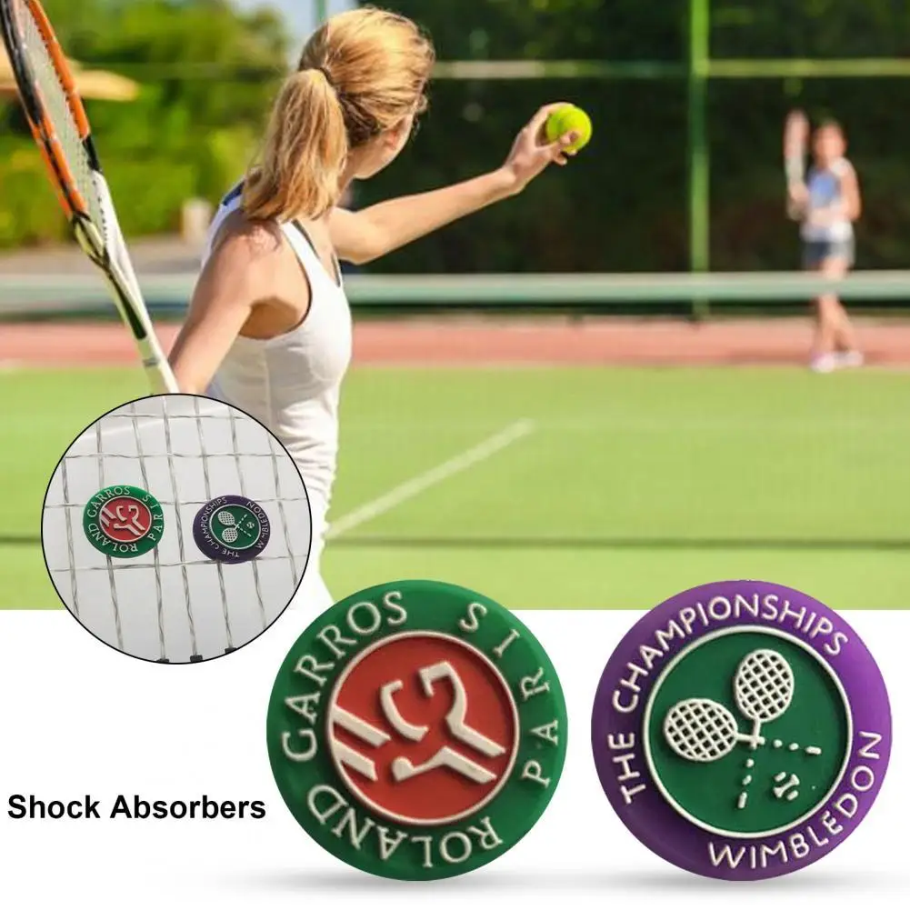 4x Tennis Racket Vibration Dampeners Silicone for Tennis Players Black 