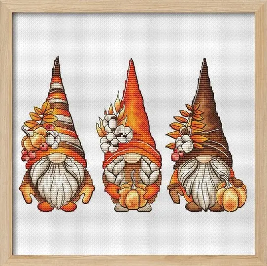 Zwerg gezählte chinesische Kreuz stich sets, Stickerei-Handarbeit sets, DIY, Herbst, 16CT, 14CT, 18CT