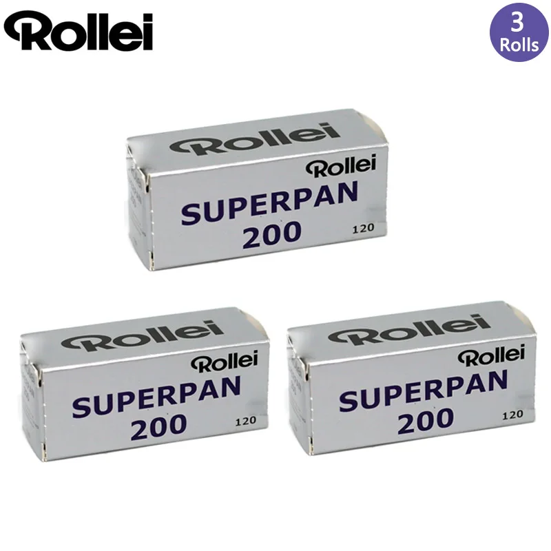 클래식 120mm 네거티브 필름(36개 노출/롤) 전문가용 1-10롤 Rollei SUPERPAN 200 흑백 120 필름 카메라용