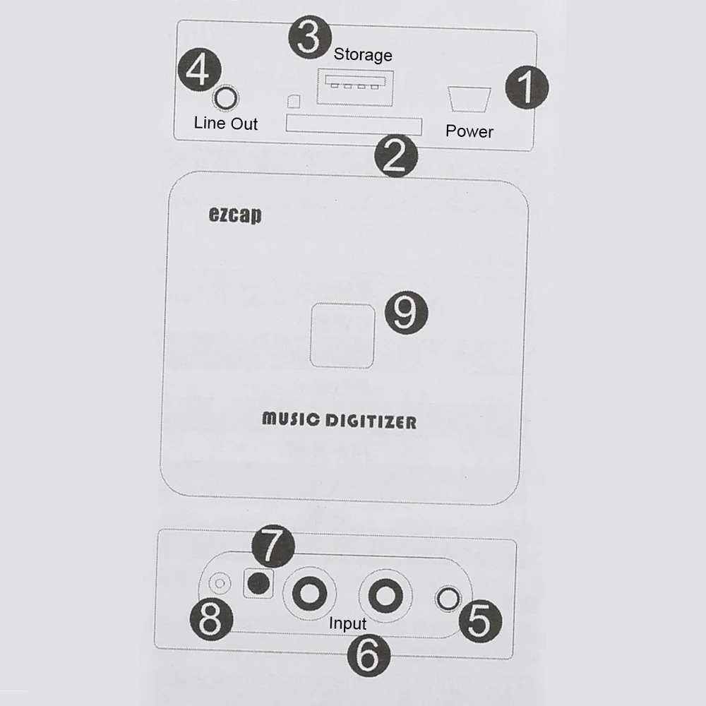 Music Digitizer Player Record Analog in SD Card USB Drive music digitizer player