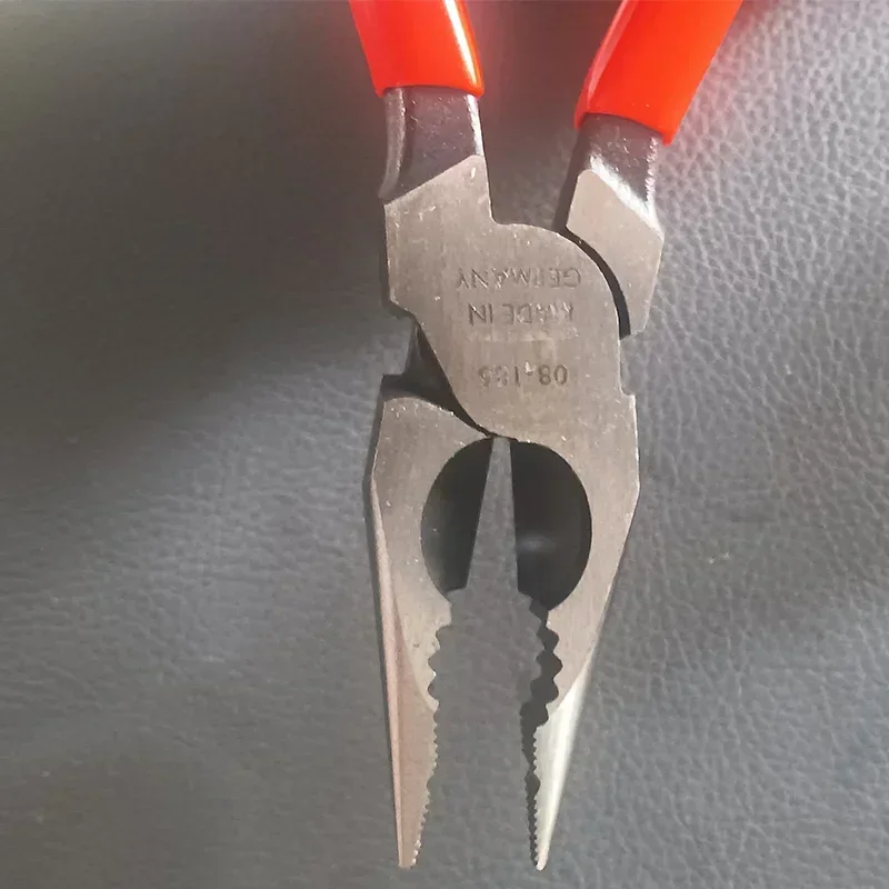 Genuine Parts KNIPEX Needle-Nose Combination Pliers 7.2 Inch High Leverage Joint Stable Tips Hand Tools Multitool 08 21 185 5
