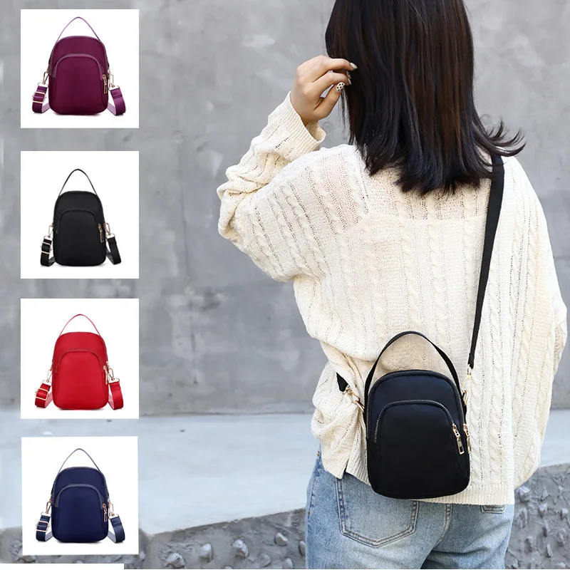 

The New Fashionable and Versatile Internet Celebrity Nylon Cross-body Bag Is Casual and Simple, Solid Color Hand-held Shoulder