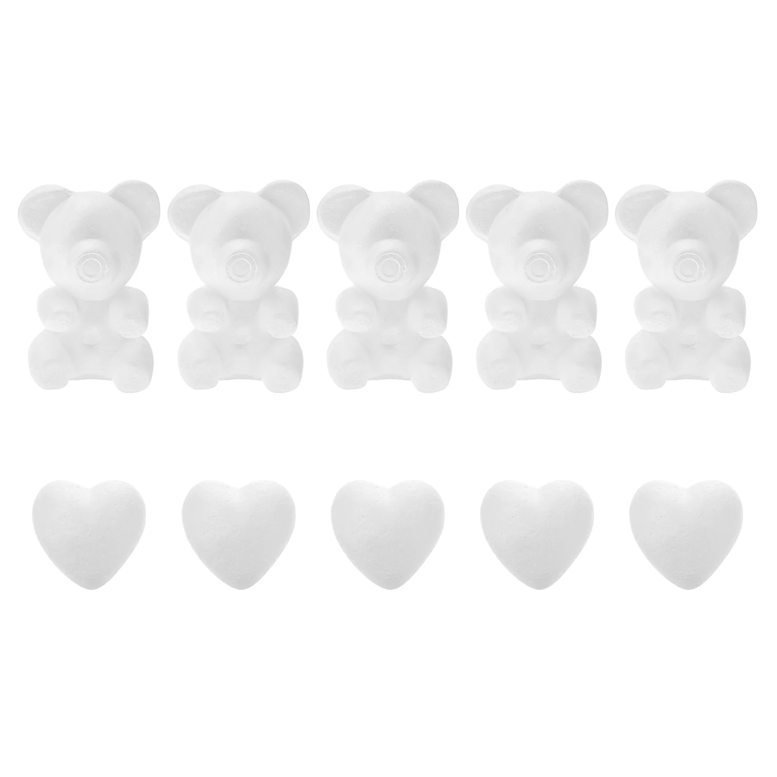 

10 Pcs Gift Foam Model Fake Rose DIY Bear Mold Decorations Shaped Mould Poly Dragon Handmade Child