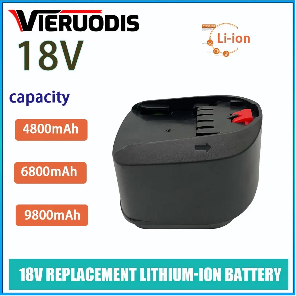 

For Bosch 18V 9800MAH Lithium Ion Rechargeable Tool Battery PBA PST PSB PSR Bosch Home, Garden Tools (TypeC only) AL1810CV