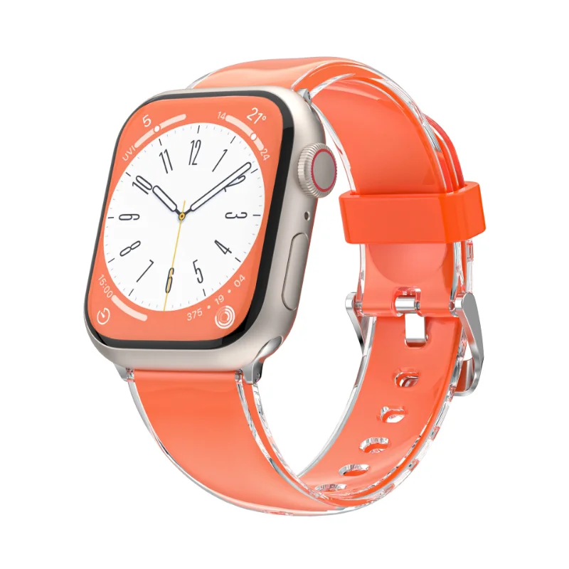 Ремешок из ТПУ для Apple Watch Series 7 6 5 4 SE 40 мм 41 мм, силиконовый браслет для Iwatch 44 мм 45 мм 49 мм 38 мм 42 мм, браслет для наручных часов