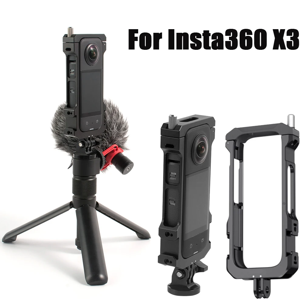 

Frame Case For Insta360 X3 Protective Case Cage Action Camera Rig with Wrench Magnetic Mount Camera Cage Shell for Insta360 X3
