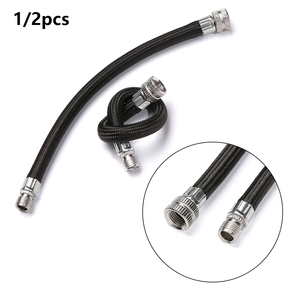 

1/2PCS Black Pumping Service Parts Longer Use150Psi Schrader Tube Pipe Cord Bike Hose Adapter Pump Extension Hose Bicycle Pumps