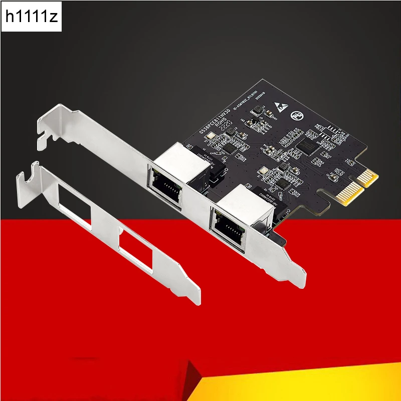 

Сетевая карта PCI Express X1 на 2 порта RJ45 Gigabit Ethernet адаптер Lan 10/100/1000 Мбит/с NIC чип Realtek RTL8111H для настольного ПК