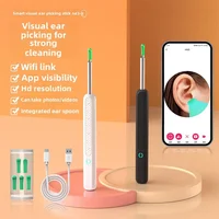 Smart Visual Ear Cleaner with Camera 1296P Ear Sticks USB C Charging Ear Wax Removal Tool WIFI Connection 6 LED Lights Earpick 1