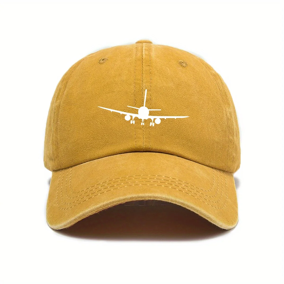 Baseballkappe mit Flugzeugdruck und schlichtem Design, Alltagsmode, Outdoor-Ausrüstung für Herren und Damen – Detail 9