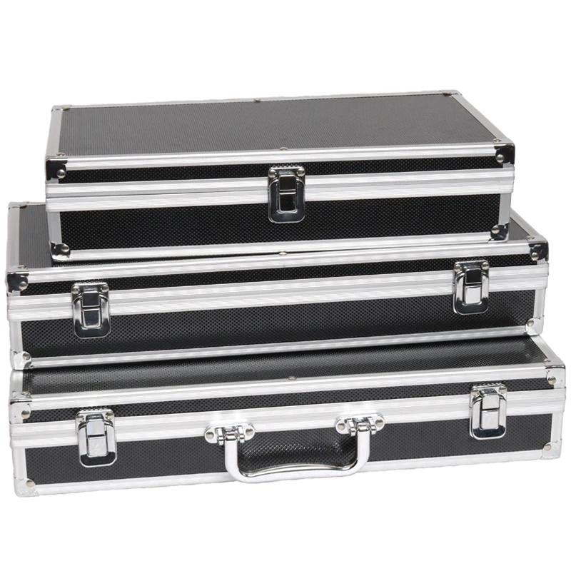 Large Capacity Aluminum Watch Organizer Box – 10/12/18 Slot Black Alloy Collection Case... - SKU WOB02216 - UGI Packaging