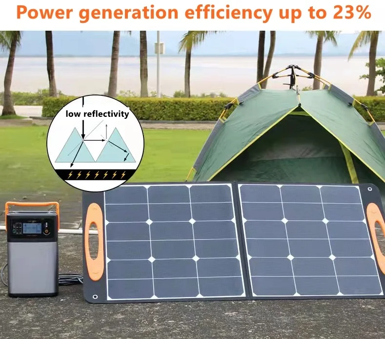 YYHC- 100W Solar Cell Charger with USB Outputs Portable Foldable Solar Panel for 240/300/500/1000/1500w Power Station