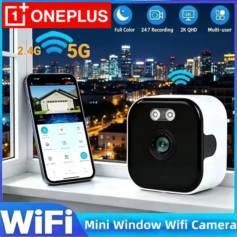 Enhanced Indoor Security Camera with Dual WiFi, HD Night Vision, and Remote Home Surveillance