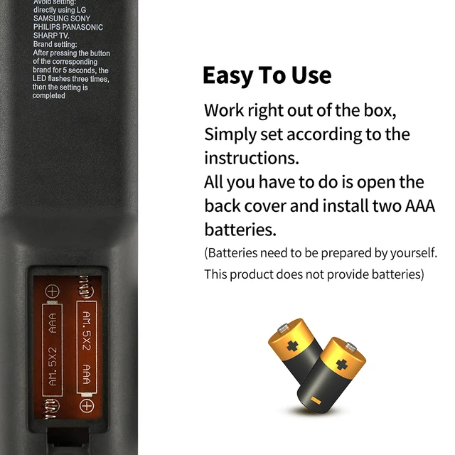 Universal RC-G008 Replcement Remote Control for  All models and brands TV with Light in the night 2