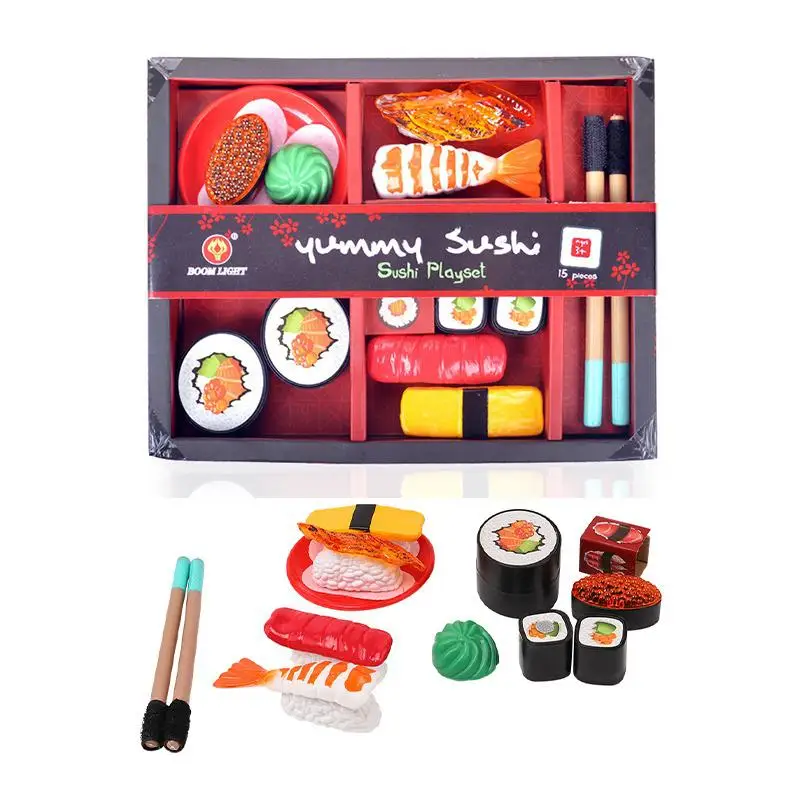 

Children Pretend Play Toys Simulation Kawaii Food Sushi Mini Kitchen Set Role Play Game Birthday Educational Gifts for Kids Girl