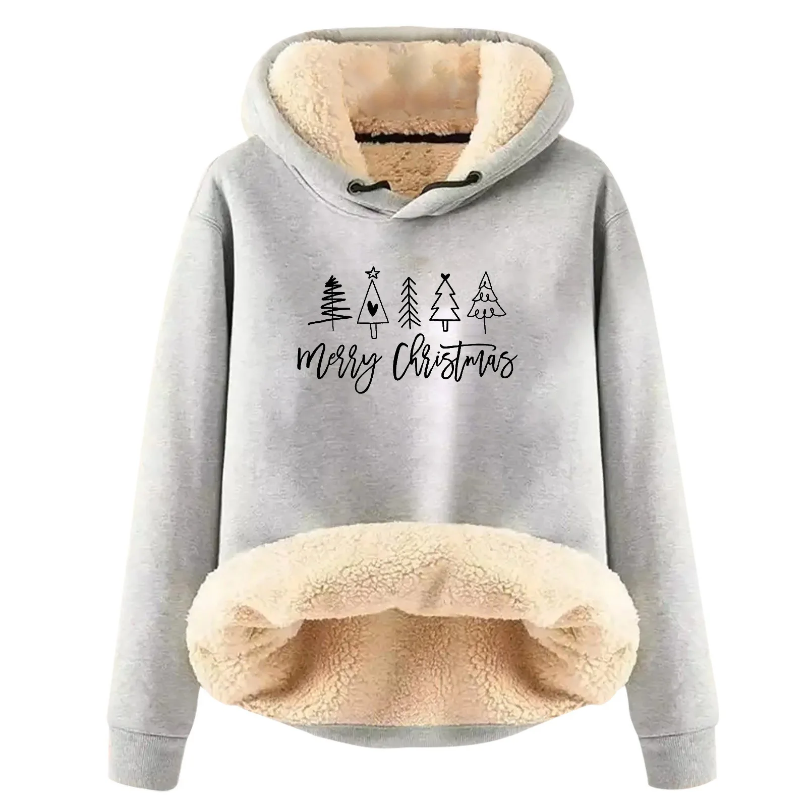 

Christmas Fashion Tops Womens Warm Hoodie Fleece Pullover Ladies Jumper Hoodies Oversized Sweatshirt ZCCMJ16