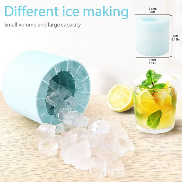 Silicone Ice Cube Tray Ice Bucket Cup Mold Bar Whiskey Cocktail Small Ice  Cubes Cylinder Cup Easy Release Ice Cube Maker Tools - AliExpress