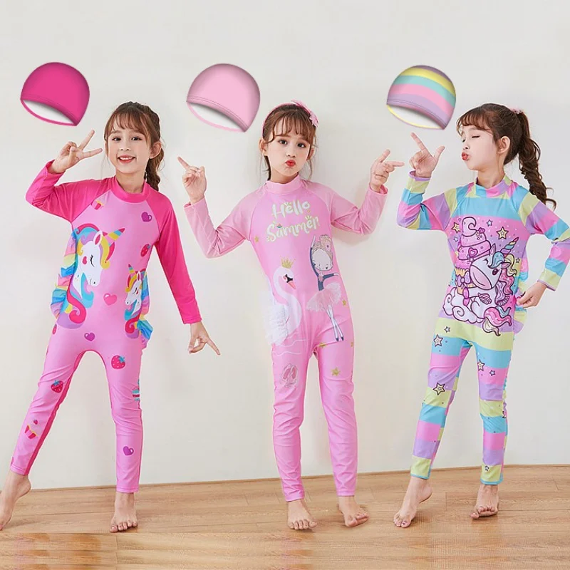 

Cosplay Kid Wetsuit UV Protection Thermal Swimsuit Diving Suit for Girls Water Aerobics Diving Surfing Costume