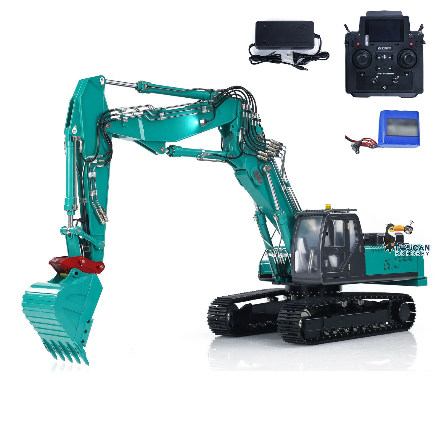 KABOLITE 1/14 K350 200 RC Hydraulic Excavator 3-piece Boom Machine Heavy Duty Engineering Digger Vehicle Sounds Lights TH21582 2