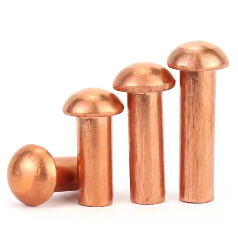 Rivets and Fasteners 1~100PCS Copper Solid Round Head Rivet