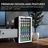 120-Can Beverage Refrigerator with Glass Door, 3.1 Cu Ft Freestanding Drink Mini Fridge, BR-130SB, Stainless Steel 3