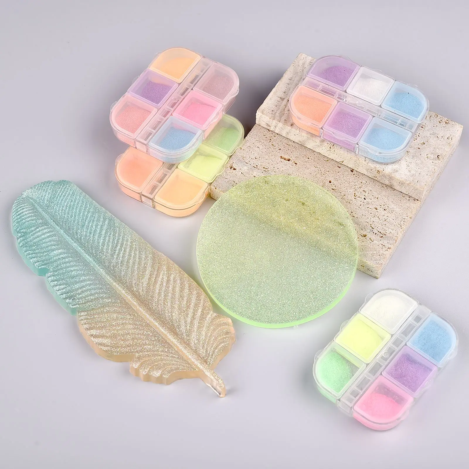 Epoxy Resin Nail Art Jewelry Making Powder  Resin Luminous Powder Pigment  - 6pcs/set - Aliexpress