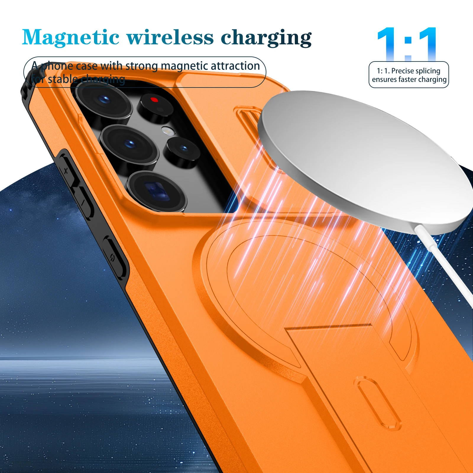 Luxury Magnetic Phone Case with Slide Camera Protection and Armor Cover