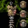 New dzi bead three-sided puba diamond peel vajra pestle ornament Tibetan natural diamond pestle dzi bead pestle 3