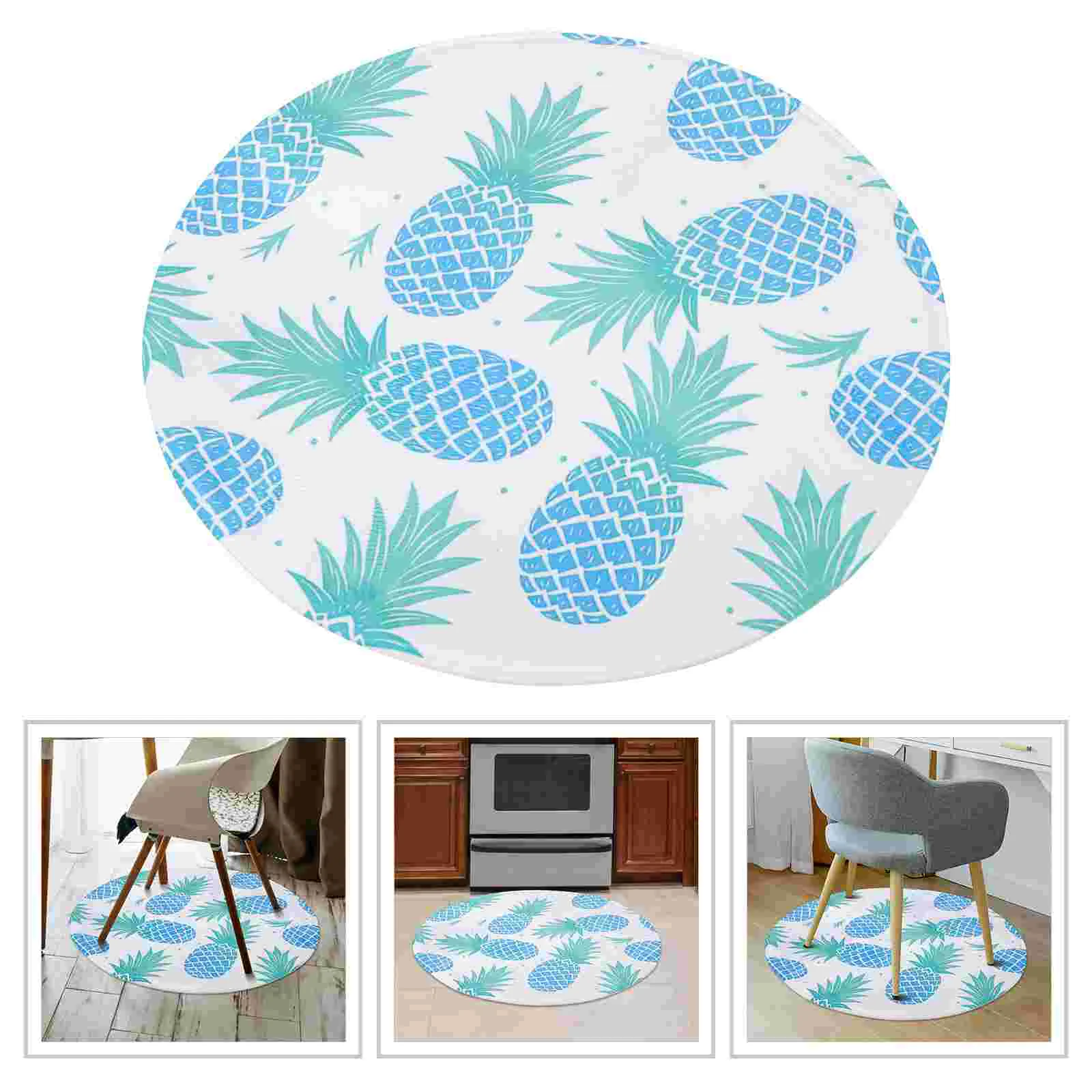 

Fruit Round Carpet Computer Chair Mat Office Floor Door Foot Desk for Rug Chairs