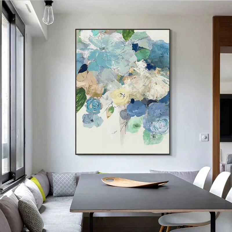 

Large Modern Pintura Oleo Flores Canvas Wall Art Abstract Oil Painting on Canvas Decorative Picture for Living Room Decoration