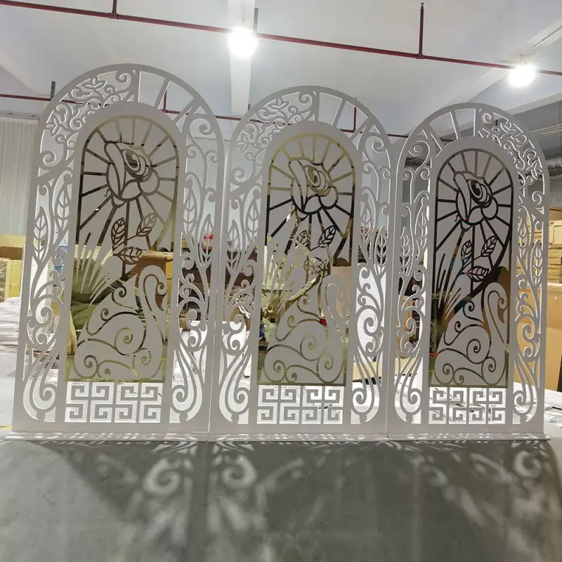 

Свадебное украшение акриловая гравировка панель стена белый фон для улицы события