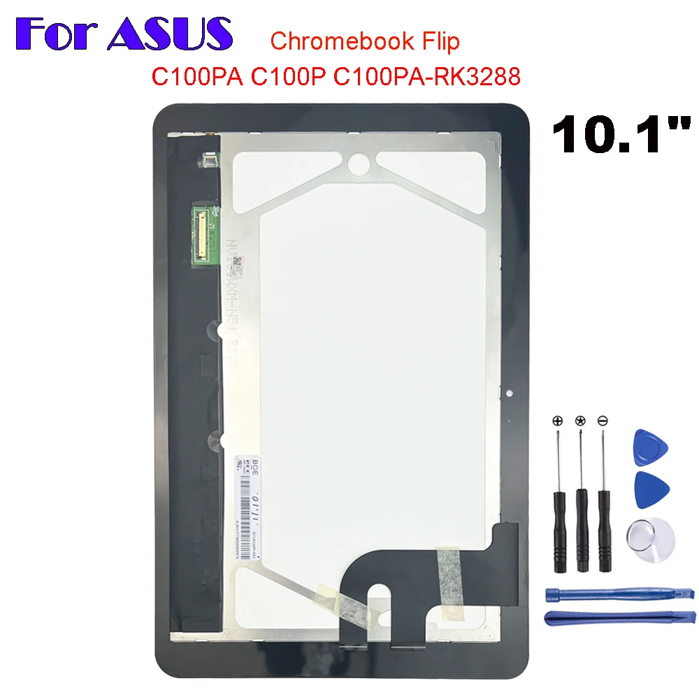 

AAA+ For ASUS Chromebook Flip 10.1" C100PA C100P C100PA-RK3288 RBRKT07 LCD Display Touch Screen Digitizer Glass Assembly