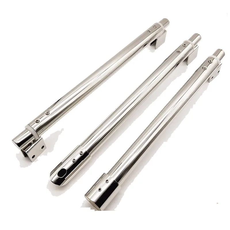 Pipe Clamps Stainless steel Shower Glass door fixed rod clamp Bathroom glass support bar Plane fixed Adjustable length easy to install