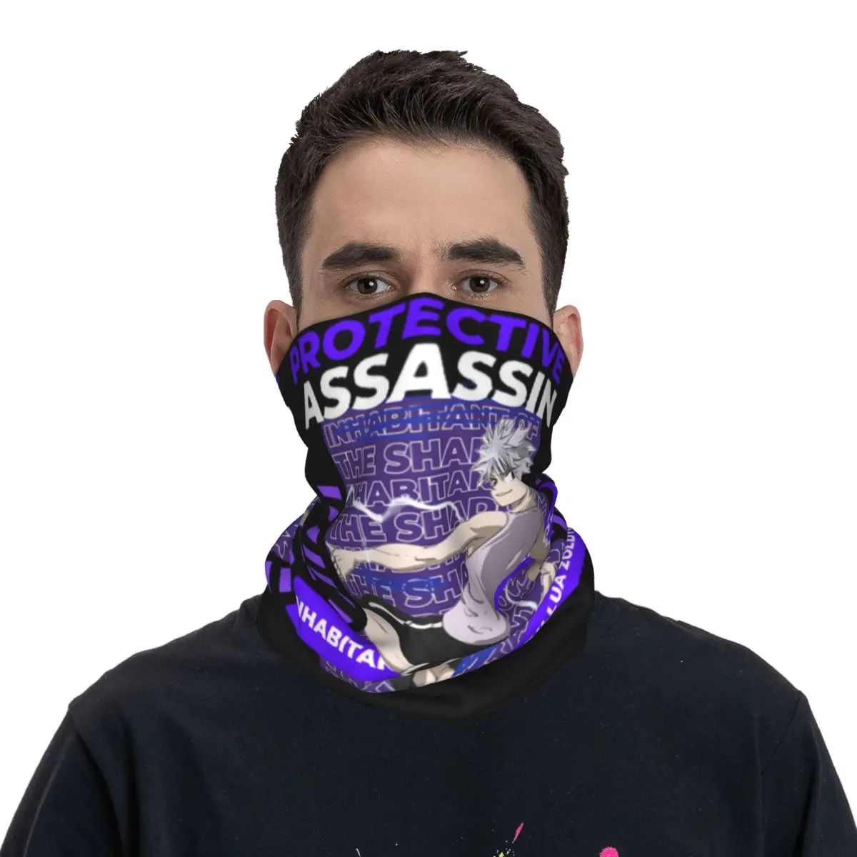 

Hunter X Hunter Cool Killua Zoldyck Face Scarf Merch Neck Gaiter Japanese Anime Bandana Hair Band Wrist Wraps Unisex All Season