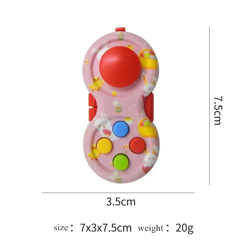 Game Fidget Pad Stress Reliever Squeeze Fun Magic Desk Toy Handle Toys Stress Decompression Gift Key Mobile Phone Accessory 1pc