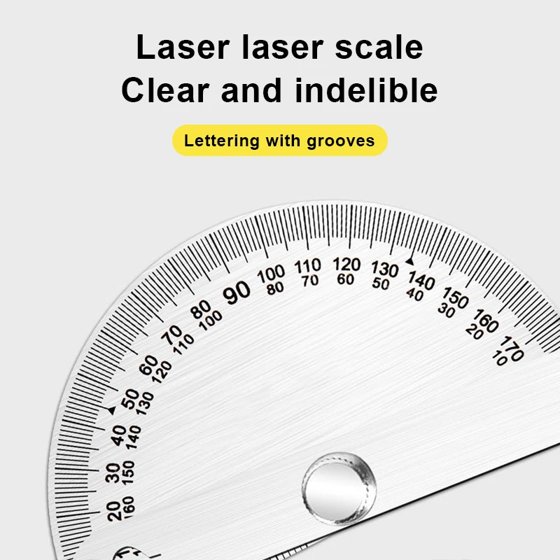 Angle Measuring Tool 180 Degree Protractor Metal Angle Finder Goniometer Angle Ruler Stainless Steel Woodworking