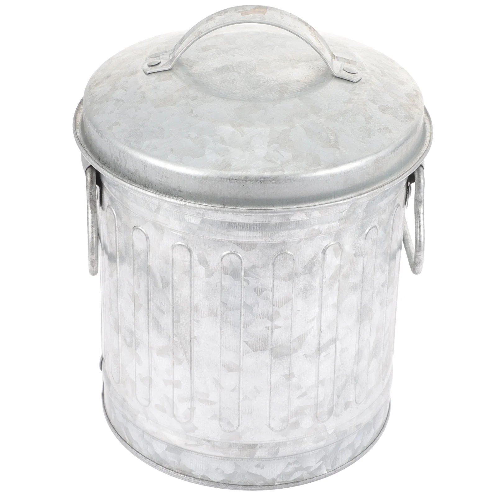 

Stationery Tin Flower Bucket Decorative Trash Bin Small Rubbish Shaped Car Convenient for Bedroom Wastebasket Bedside Office