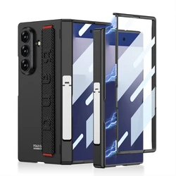 Durable Stand Case with Wrist Strap - Galaxy Z Fold7 (Carbon fiber black)