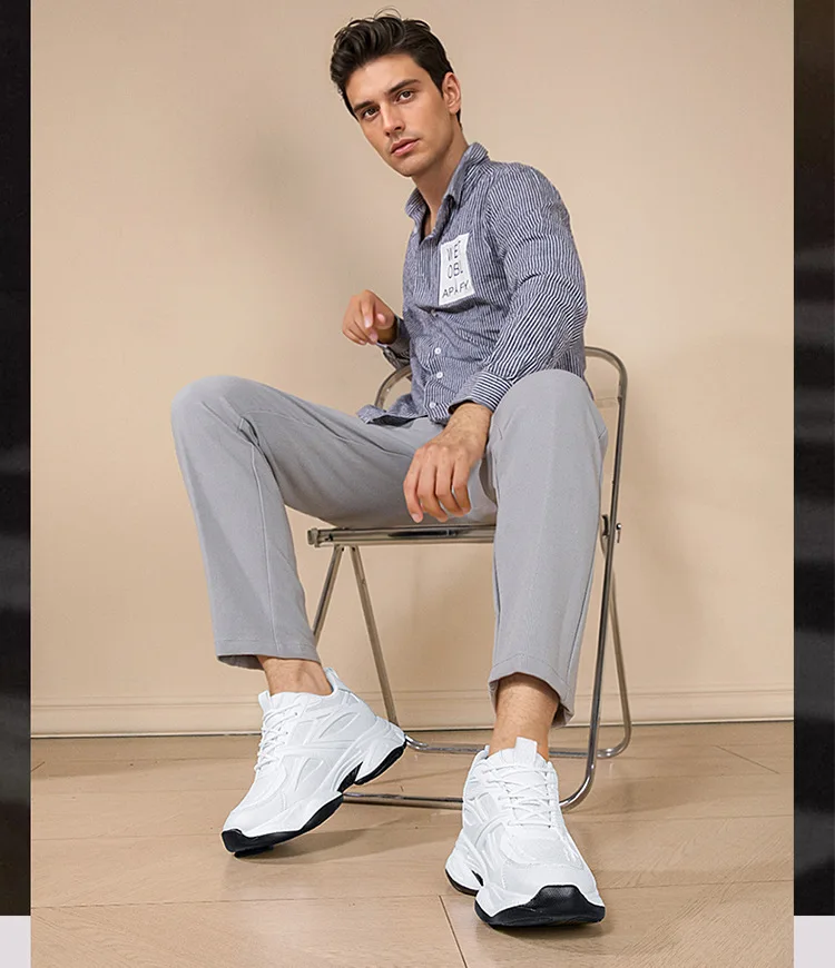 Winter Men's Height-increasing 10CM Sports Shoes Men Genuine Leather Mesh Shoes Warm Thick-soled Shoes Heightening Insoles 6-8CM S8a392a3806f14336bb9c8706925ef87cb