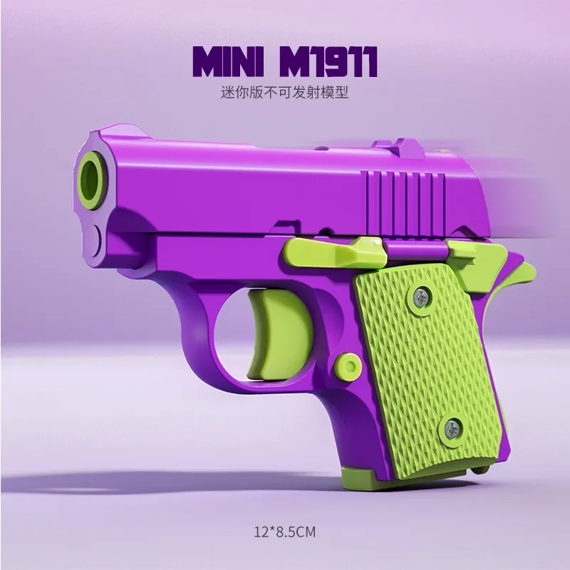 Mini 1911 Children's Toy Gun 3D Printing Fidget Toy for Kids Adults Stress Relief Christmas Gift