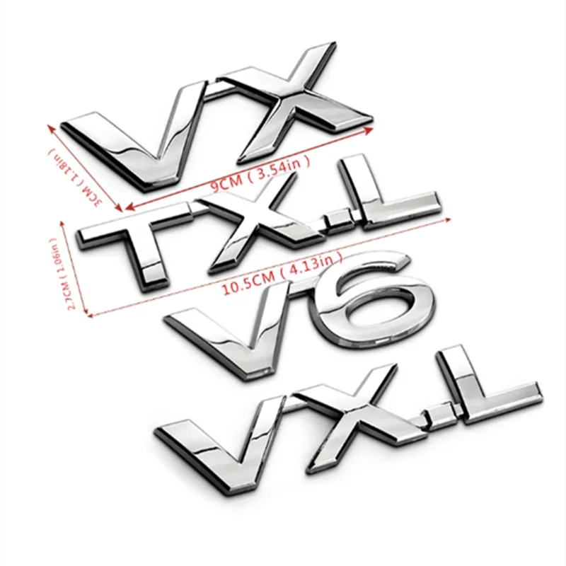 도요타 레이즈 랜드 크루저 프라도 라브 4 툰드라 트렁크 뚜껑 스티커 변위 자동차 액세서리 엠블럼, 2.5V V6 V8 VX VXR TXL VXL